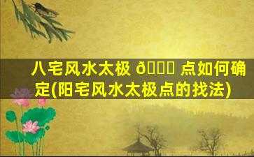 八宅风水太极 🍀 点如何确定(阳宅风水太极点的找法)